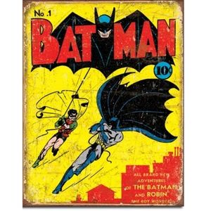 Batman Tin Sign - "Batman and Robin Comic book